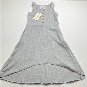 Gray Sleeveless Scoop Neck Sundress
